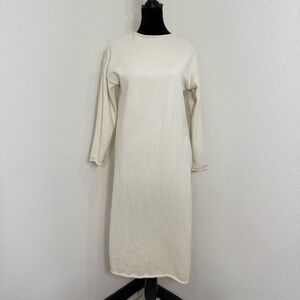Elegant Cream Women's Sweater Dress